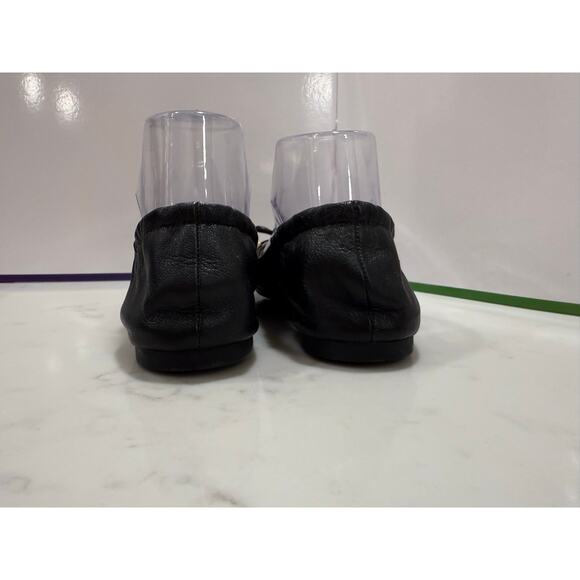 MK Michael Kors Leather Ballet Flats Black Classic Size 7M - Picture 5 of 10